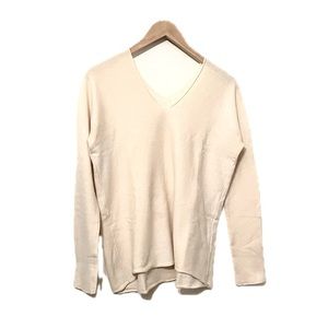 Vintage v-neck cream wool sweater